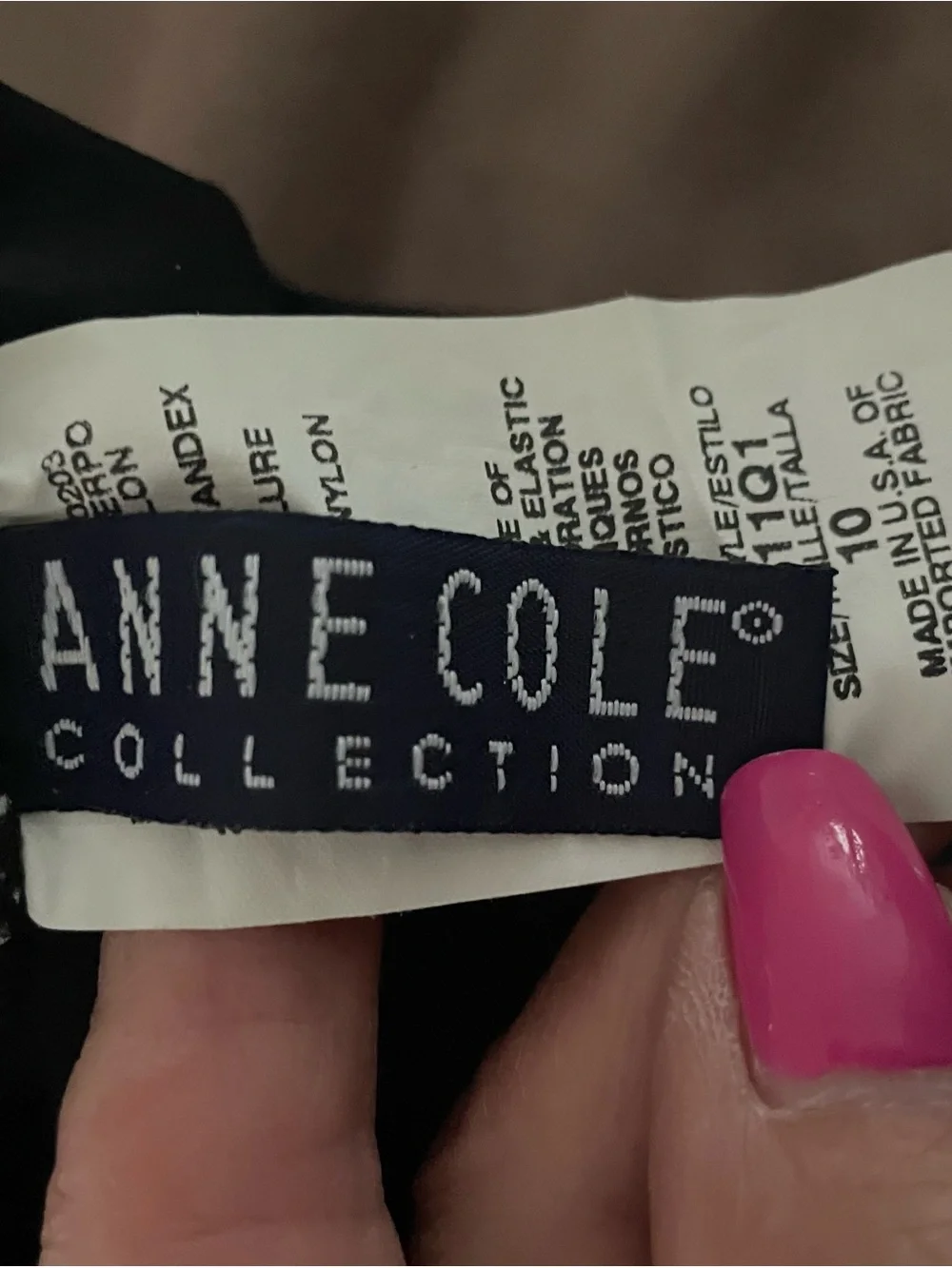Anne Cole Black and White Patterned Tankini Set